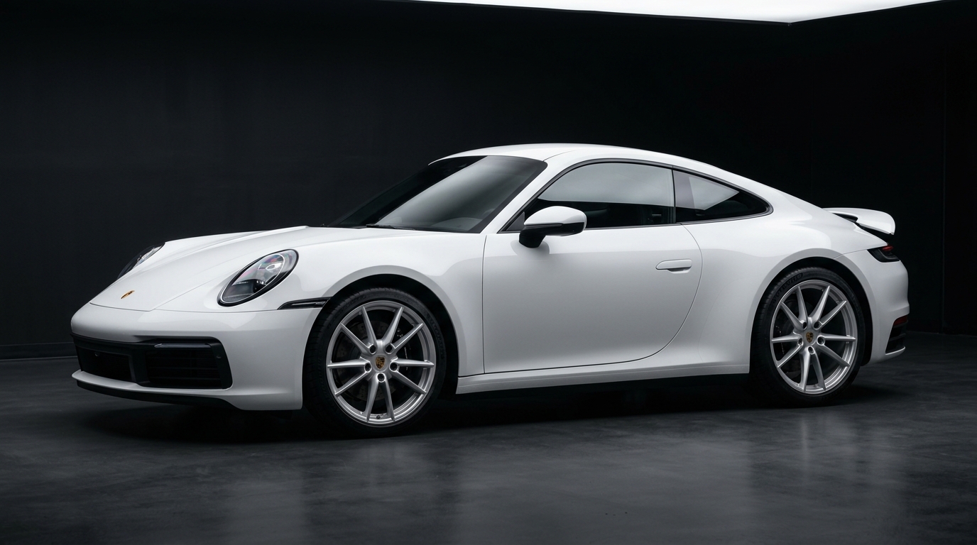 Stock OEM White Porsche